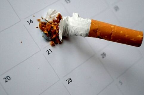 zlomljeno cigareto in opustitev kajenja